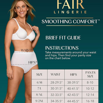 Vanity Fair Women's Smoothing Comfort Seamless Brief Panty 13264, Midnight Black, 14