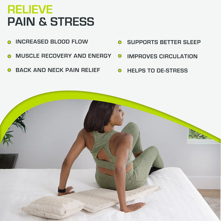 ProsourceFit Ki Acupressure Mat and Pillow Set with 100% Natural Linen for Back/Neck Pain Relief and Muscle Relaxation, Sand Dunes