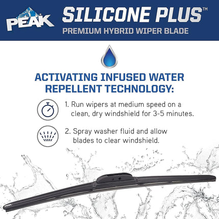 PEAK Silicone Plus Windshield Wiper Blade, 22-Inch (Pack of 1)