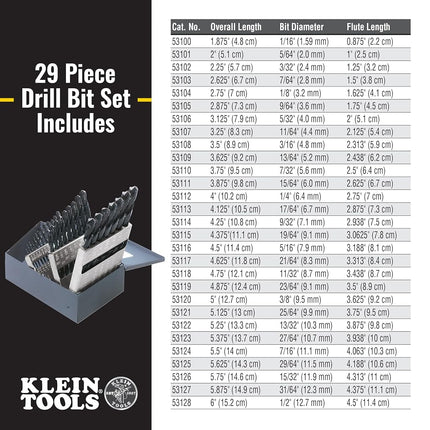 Regular Point 53000 Drill Bit Set 29 Pieces Small Tools