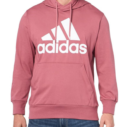adidas Men's Essentials Logo Hoodie, Preloved Crim