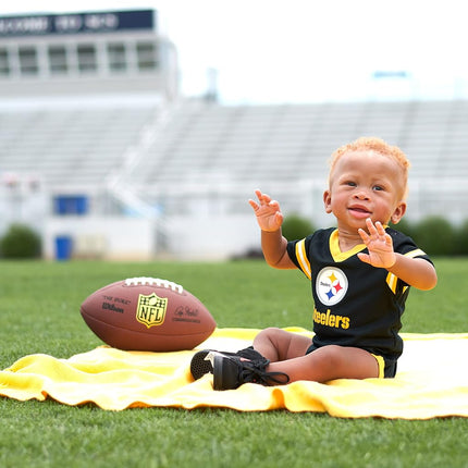 Gerber NFL Pittsburgh Steelers Team Jersey Bodysuit, black/gold/white Pittsburgh Steelers, 0-3 Months (138781160STE03M-001)