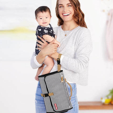 Skip Hop Pronto Mini Changer Black and White Stripe