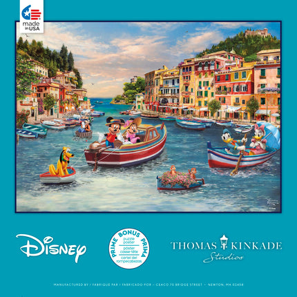 Ceaco - Thomas Kinkade - Disney - Mickey & Minnie in Italy - 1000 Piece Jigsaw Puzzle