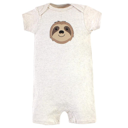 Hudson Baby Unisex Cotton Rompers, Sloth, 6-9 Months
