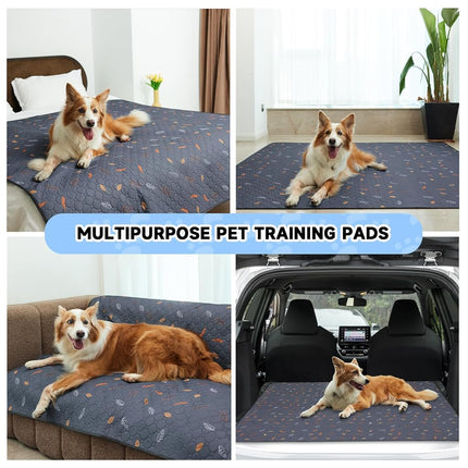 Sunheir Washable Pee Pads for Dogs 72"x72", Extra Large Reusable Puppy Pads Pet Training Pads for Dog Playpen, Waterproof Pee Pads for Puppy Playpen, Whelping Pad, Dog Playpen Indoor - Deep Grey