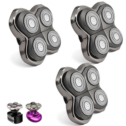 3Pack Pro 4 Shaver Replacement Heads for Skull, Sh