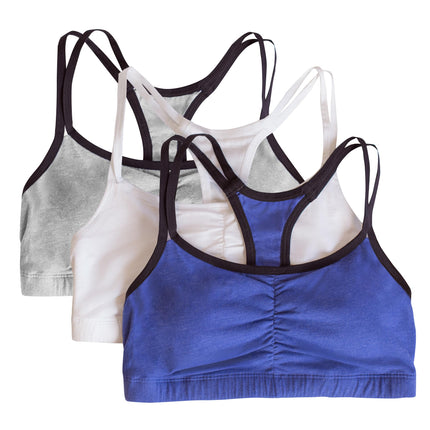 MMSD Women's Cotton Pullover Sport Bra(Pack of 3)