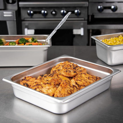 Carlisle FoodService Products Durapan Stainless Steel Steam Table Pan, Commercial Food Pan, Chafing Pan with Spoonable Corners for Catering, Buffets, Restaurants, 2.5 Inches Deep, Silver, (Pack of 6)