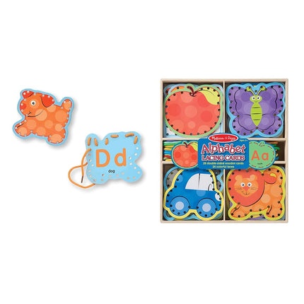 Melissa & Doug Alphabet Lacing Cards