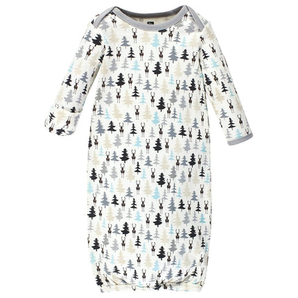 Hudson Baby Baby-Girls Cotton Gowns, Unisex Moose, 0-6 Months
