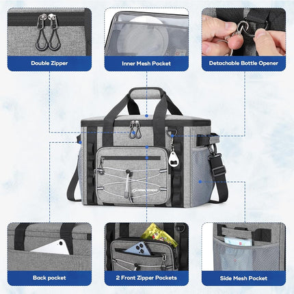 Maelstrom 30Can Collapsible Soft Cooler Bag, Leakproof Insulated Ice Chest