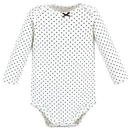Hudson Baby unisex-baby Cotton Long-sleeve Bodysuits, Buffalo Plaid Leopard, 3-6 Months