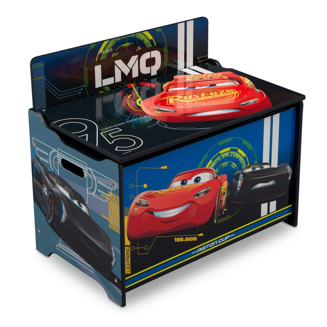Delta Children Deluxe Toy Box, Disney/Pixar Cars, 