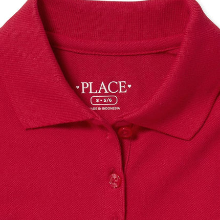 Lot de 2 polos piqué à manches courtes The Children's Place, rubis, XX-Grand Plus