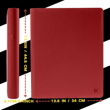 KUOOKING 1408+ Pockets Trading Card Binder (Red)