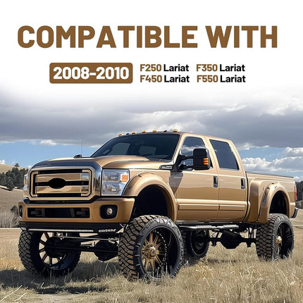 ECOTRIC Driver Bottom Replacement Seat Cover Camel Tan Compatible with 2008-2010 Ford Super Duty F250 F350 F450 F550 Lariat