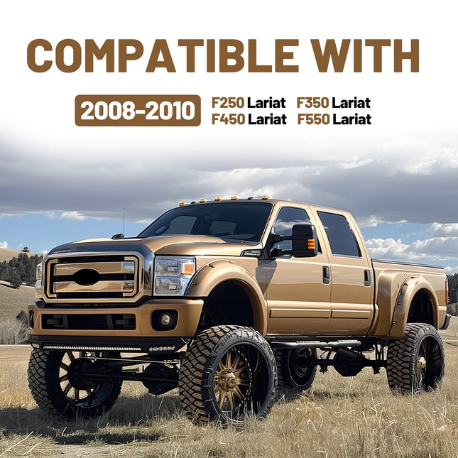 ECOTRIC Driver Bottom Replacement Seat Cover Camel Tan Compatible with 2008-2010 Ford Super Duty F250 F350 F450 F550 Lariat