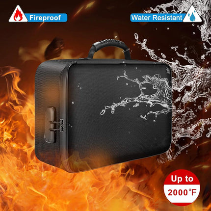 DocSafe 5200°F Document Organizer with Lock,Upgraded Heat Insulated Fireproof＆Waterproof Box 8 Layers File Organizer,Portable Home Travel Safe Storage for Important Documents, Files and More, DS0089