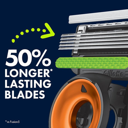 Gillette Labs Special NFL Bears Edition Shaving Razor for Men - 1 Handle, 4 Razor Blade Refills & Magnetic Stand, Perfect for Game Day Grooming, GilletteLabs with Exfoliating Bar