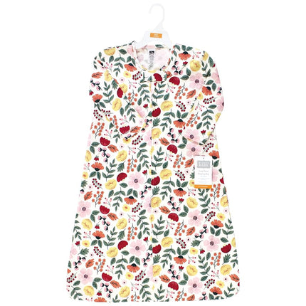 Hudson Baby Saco de Dormir, Manta, de Jersey de Algodón de Manga Larga Unisex para Bebés, Estampado Botánico de Otoño, 0-6 Meses
