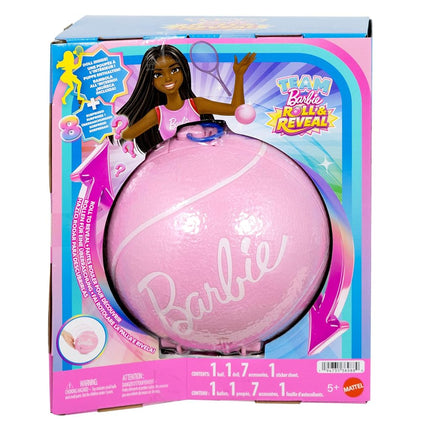 Barbie Team Roll and Reveal Tennis Player Doll and Accessories