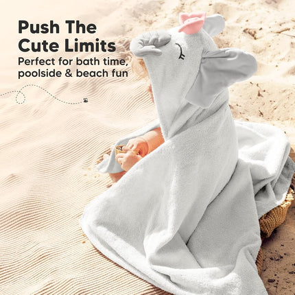 KeaBabies Organic Baby Towel with Hood for Girls, Boys, Soft (Ella)