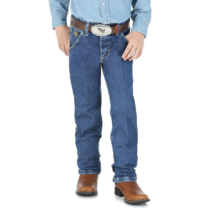 Wrangler Big Boys' Original Cowboy Cut George Strait Jeans,Heavy Denim Stone,11 Regular