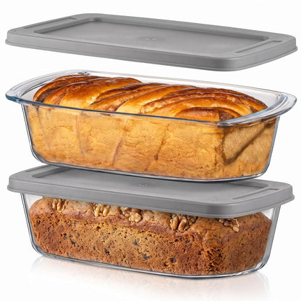 NutriChef 2 Sets Loaf Pan - 62.07oz Stackable Supe