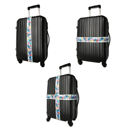 Disney Stitch Luggage Strap 2-Piece Set Officially Licensed, Adjustable Luggage Straps from 30'' to 72''