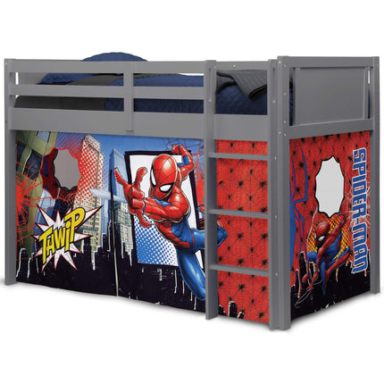 Spider-Man Loft Bed Tent - Curtain Set for Low Twi