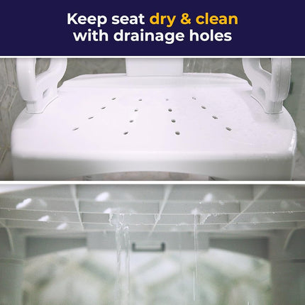 Drive Medical Premium Series Shower Chair with Back and Arms