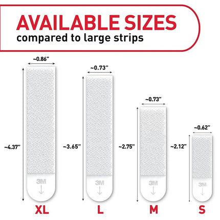 Command PH206-14NA Picture hanger strip pack, Holds 16 lbs White Large, 14 Pairs