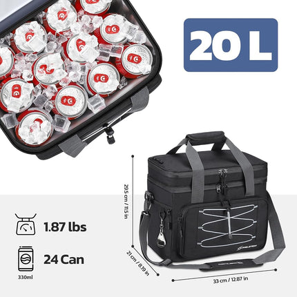 Maelstrom Collapsible Soft Sided Cooler - 60 Cans Extra Large Lunch Cooler Bag Insulated Leakproof Camping Cooler, Portable for Grocery Shopping, Camping, Tailgating and Road Trips，Navy Blue
