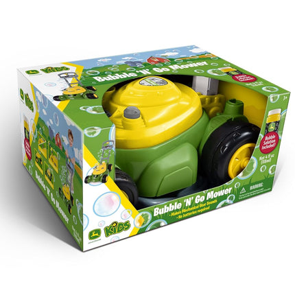 John Deere Bubble Lawn Mower for Toddlers, Bubble Blowing Machines, Indoor and Outdoor Gardening Toy, Birthday, Party Favour for Nursery Girls and Boys, No Batteries Required, 2+