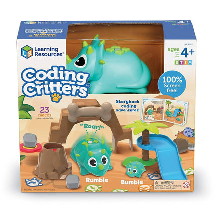 Learning Resources Coding Critters Rumble & Bumble, Your First Coding Friends for Early STEM Learning, Interactive Pet-Themed Toys, Screen-Free Programming with Fun Coding Games