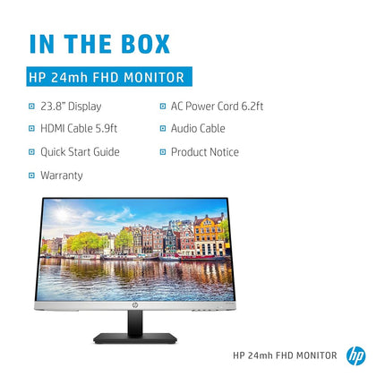 HP 24-inch Monitor, Tilt Adjustment and Anti-Glare Panel (HP 24mh, Black)