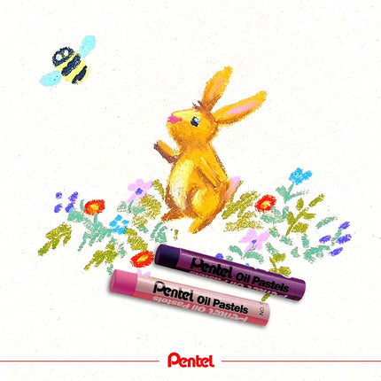 Pentel PHN4-50 Oil Pastels - Pack of 50