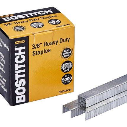 Bostitch Premium Staples 85-130 Sheets 5/8" - 5,000 Pack (SB353/8-5M) (Packaging May Vary)
