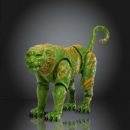Masters of the Universe Chronicles Action Figure Battle Cat, 6.5 Inch 2026 Movie Accurate, Glass Eyes & Articulated Jaw, Tiger with Saddle & Armor
