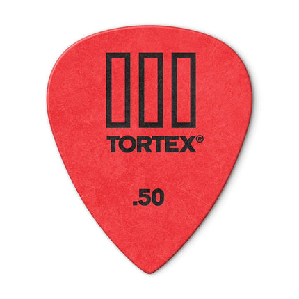 Jim Dunlop 462R.50 Tortex TIII, Rojo, .50mm, 72/Bolsa