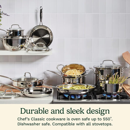 Cuisinart 719-16 1.5-Quart Chef's-Classic-Stainless-Cookware-Collection, Saucepan w/Cover