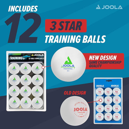 JOOLA 1-Star 40mm Training Table Tennis Balls - 12 Pack