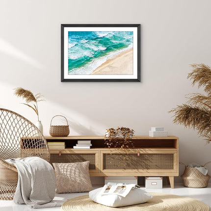 Americanflat 24x34 Poster Frame - Matted to 20x30 - Engineered Wood - Black
