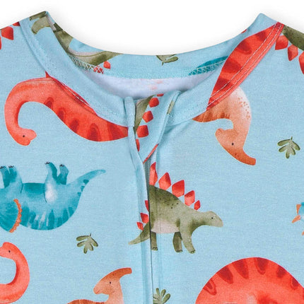 Mameluco de manga corta Gerber unisex supersuave con viscosa de eucalipto, modelo Snugosaurous, 6-9 meses
