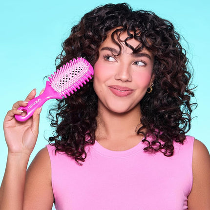 FHI Heat UNbrush Curl Defining Brush — Wavy, Coily, and Curly Hair Brush with DuoFlex Bristles & StyleCurl Handle — for Gentle Detangling & Faster Styling on Wet Hair - Golden Hour