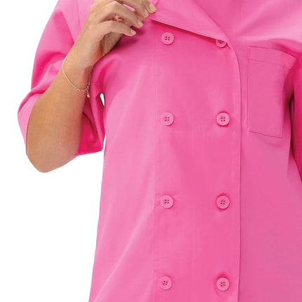 Chef Works Volnay Unisex Chef Coat, Hot Pink, Medium
