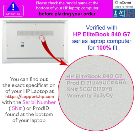 mCover Case ONLY Compatible for 2020~2022 14" HP EliteBook 840 G7 / G8 (Intel CPU) | EliteBook 845 G7 / G8 (AMD CPU) Series Windows Laptop (NOT Fitting Any Other HP Models) - Red