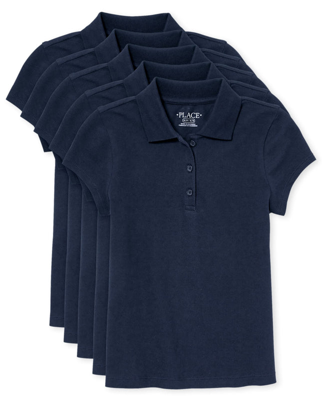 The Children's Place Girls' 5 Pack Short Sleeve Ru