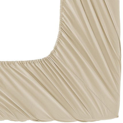 Elegant Comfort Luxurious Wrinkle Resistant 1500 Thread Count Egyptian Quality 1-Piece Fitted Sheet All Around Elastic -Deep Pocket- Ultra Soft Bottom Fitted Sheet, California King, Cream